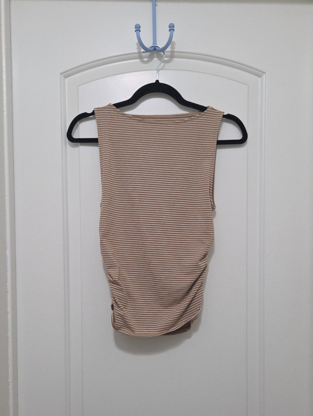 American Eagle Outfitters Beige and White Striped Tank